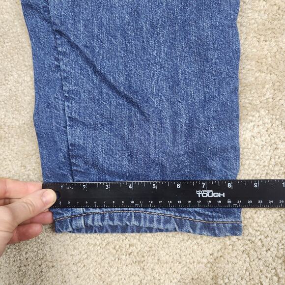 Carhartt Jeans Mens 38x30 Relaxed Fit Flannel Lined Blue Denim Workwear B225 - Picture 11 of 12